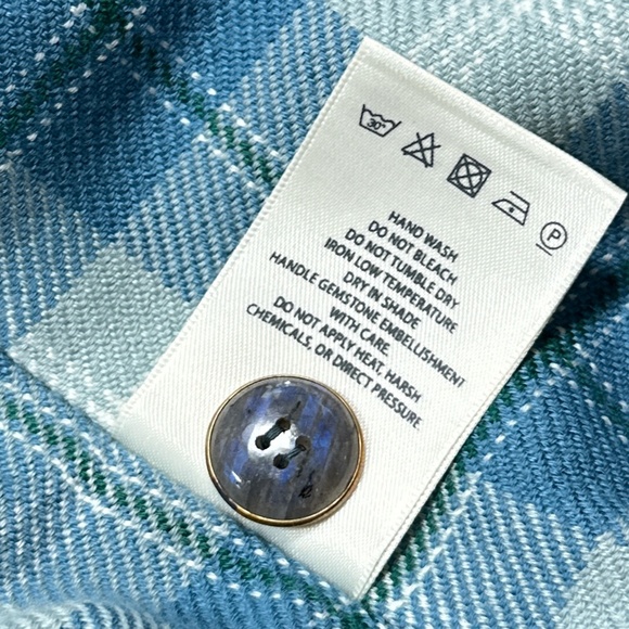 God's True Cashmere Parachute Cashmere Lined Nylon Jacket Teal Green Mens XL - Picture 9 of 10